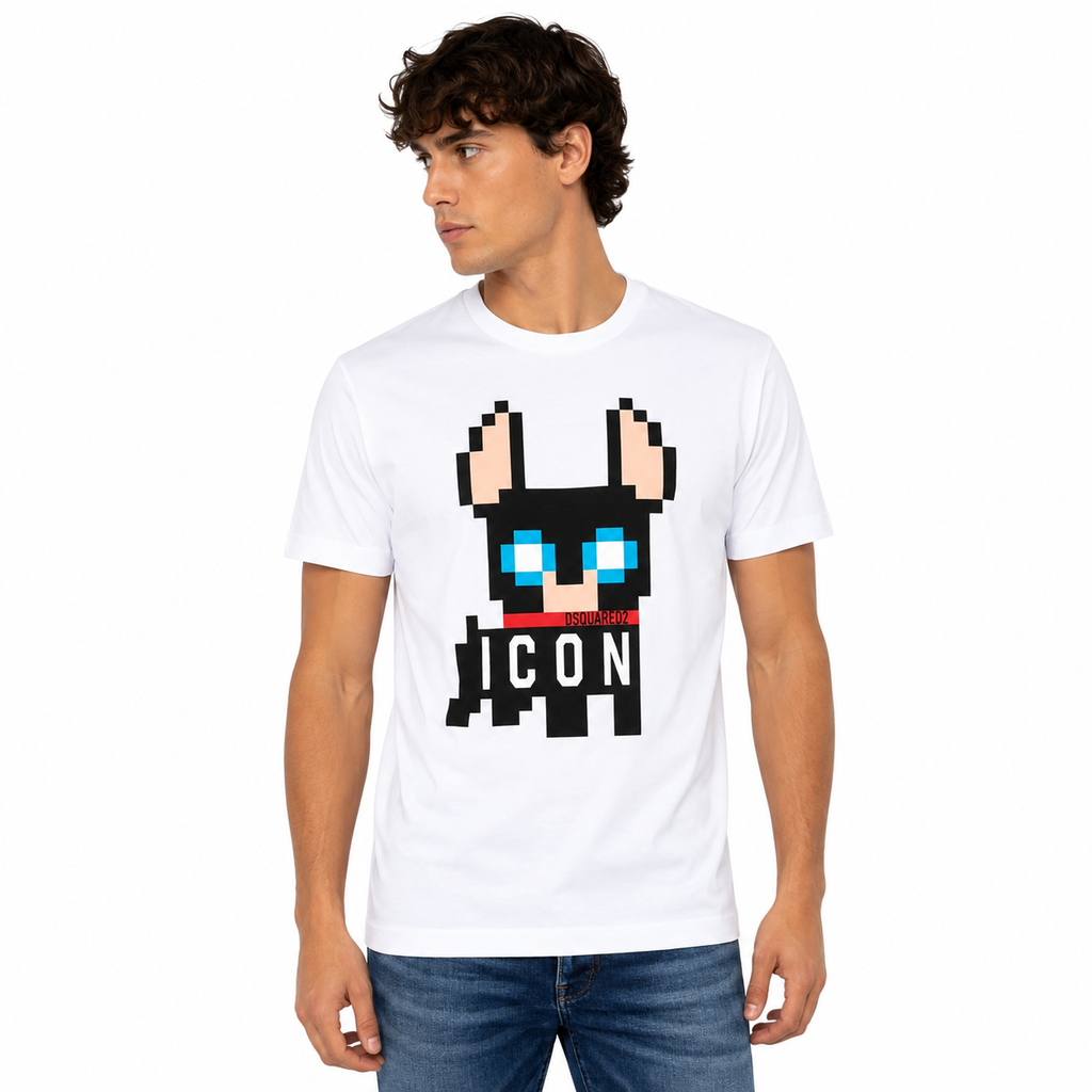 Dsquared2 Man T-Shirt Pixel White