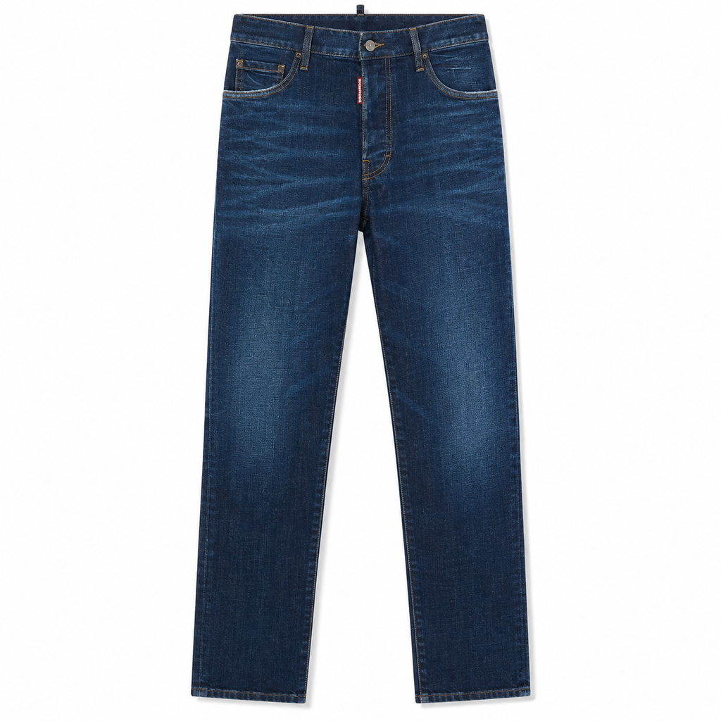 Dsquared2 Man Denim Pockets Denim Blue