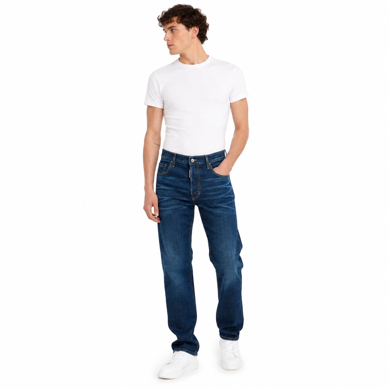 Dsquared2 Man Denim Pockets Denim Blue
