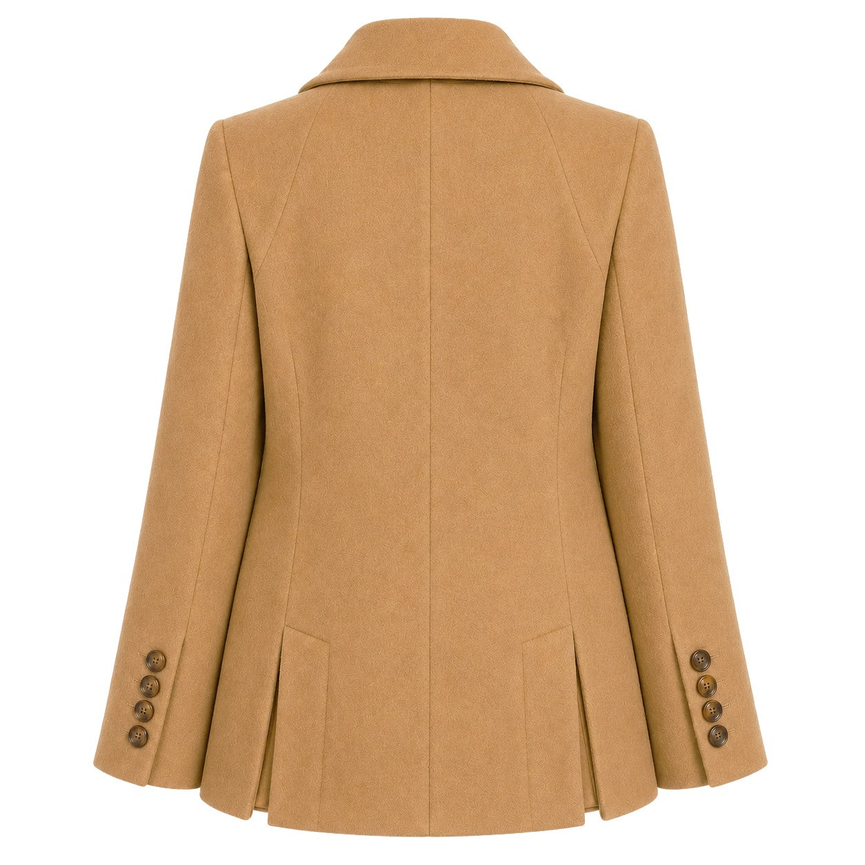 Loro Piana Fabric Woman Coat Short Double-Breasted Cammello Camel
