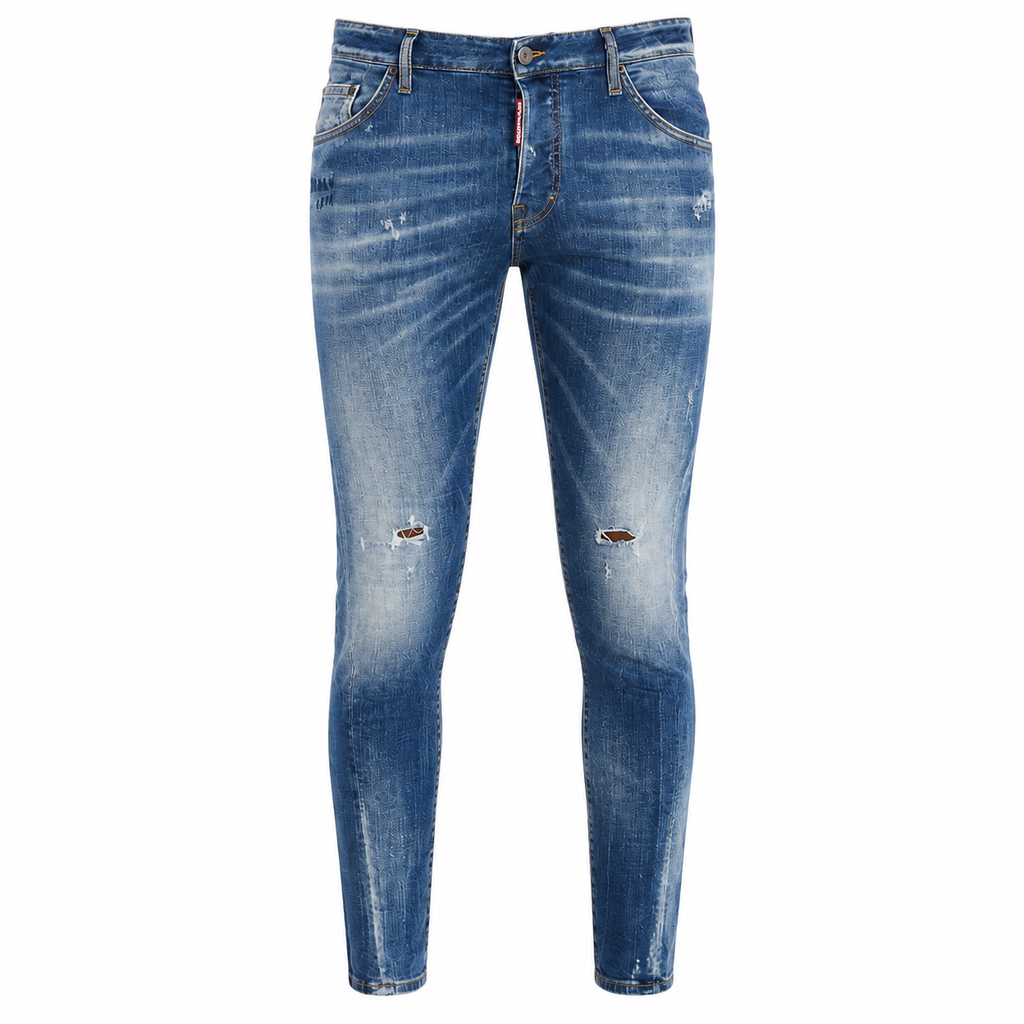 Dsquared2 Man Denim Sexy Twist Denim Blue