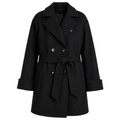 Loro Piana Fabric Woman Coat Peacoat Double-Breasted Black