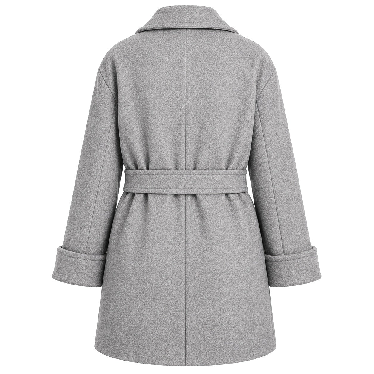 Loro Piana Fabric Woman Coat Peacoat Double-Breasted Grey