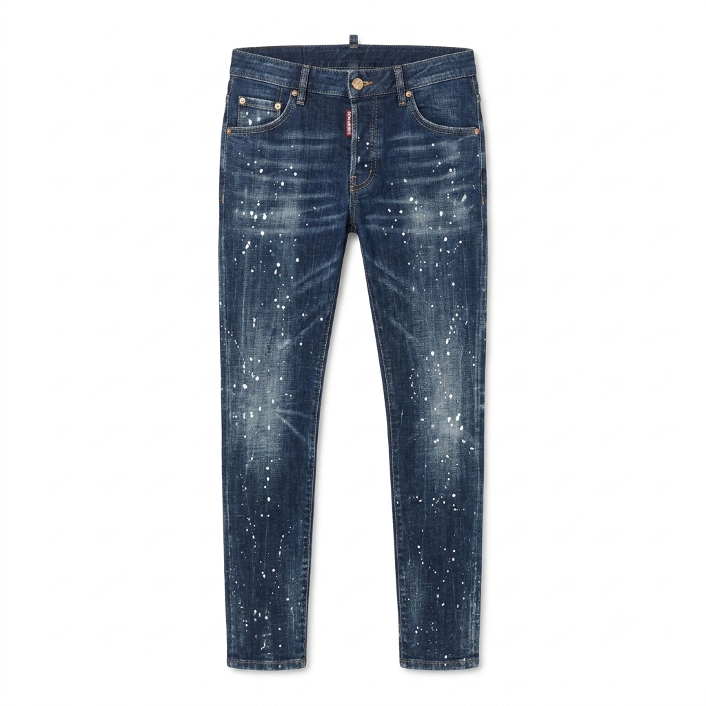 Dsquared2 Man Denim Vernice Denim Blue