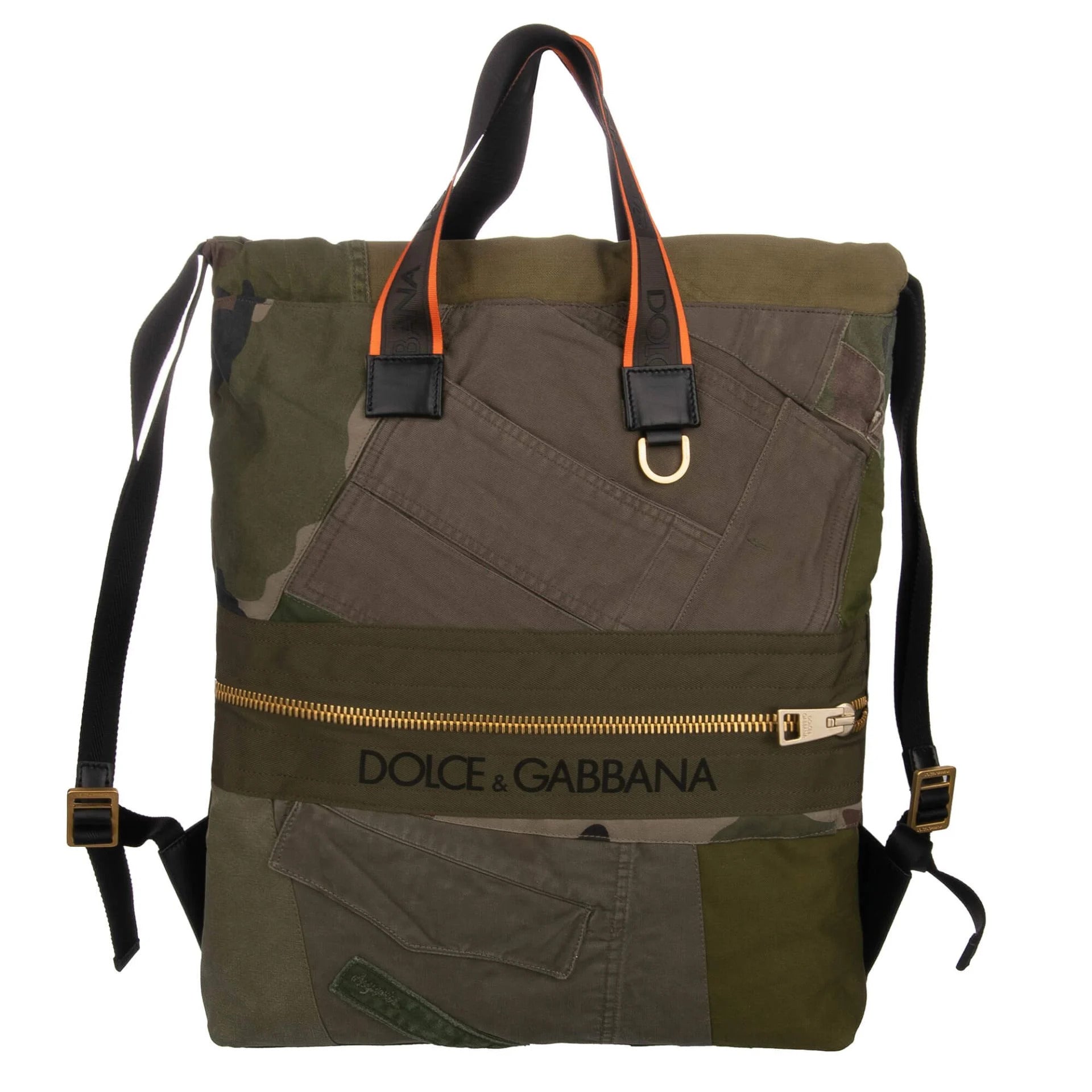 Dolce & Gabbana Man Backpack Patchwork Camouflage