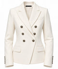 Loro Piana Stoff Damen Doppelreiher Cremeweiß