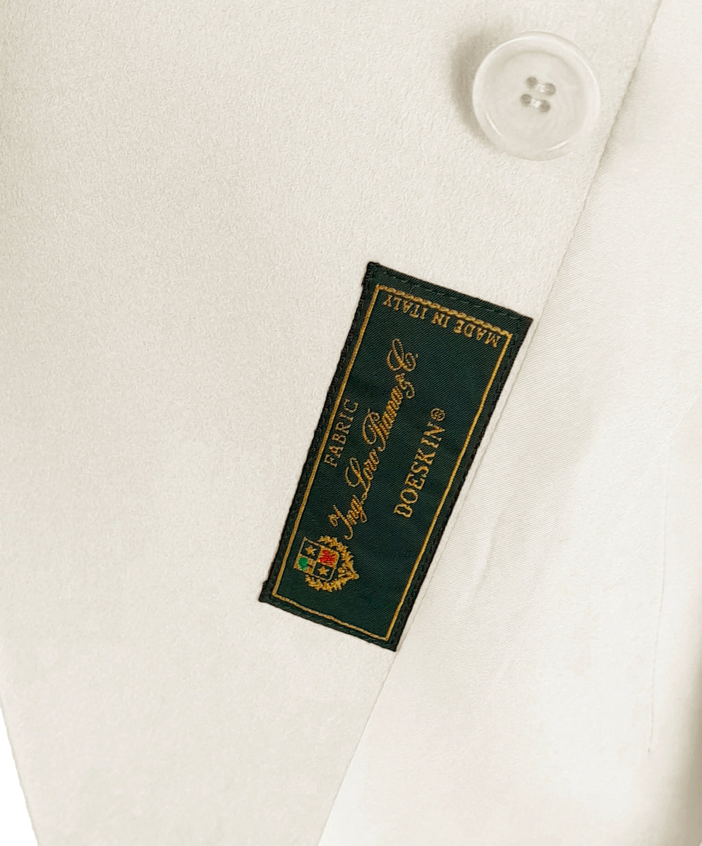 Loro Piana Stoff Damen Doppelreiher Cremeweiß