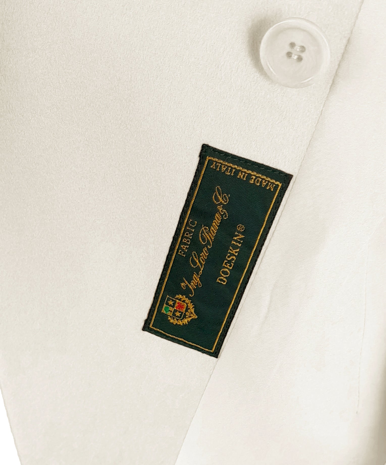 Loro Piana Stoff Damen Doppelreiher Cremeweiß