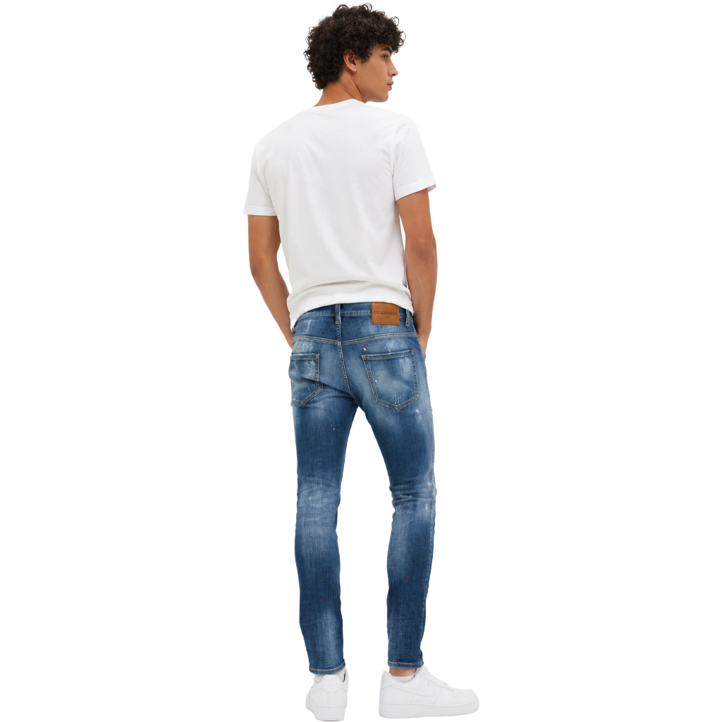 Dsquared2 Man Denim Skater Jeans Blau