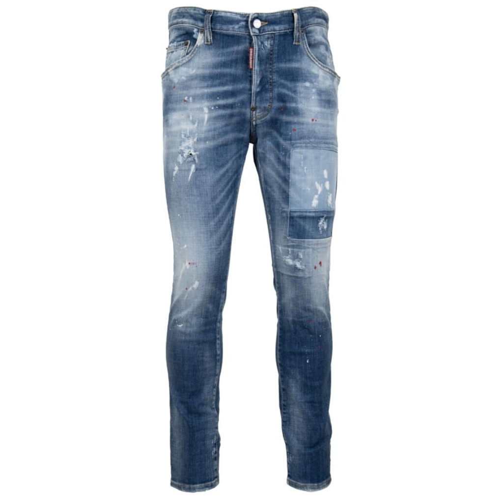 Dsquared2 Man Denim Skater Jeans Blau