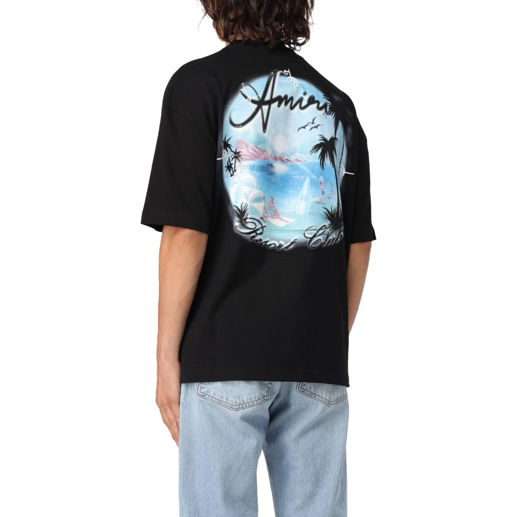 Amiri Man Paradise Brush T-Shirt Black