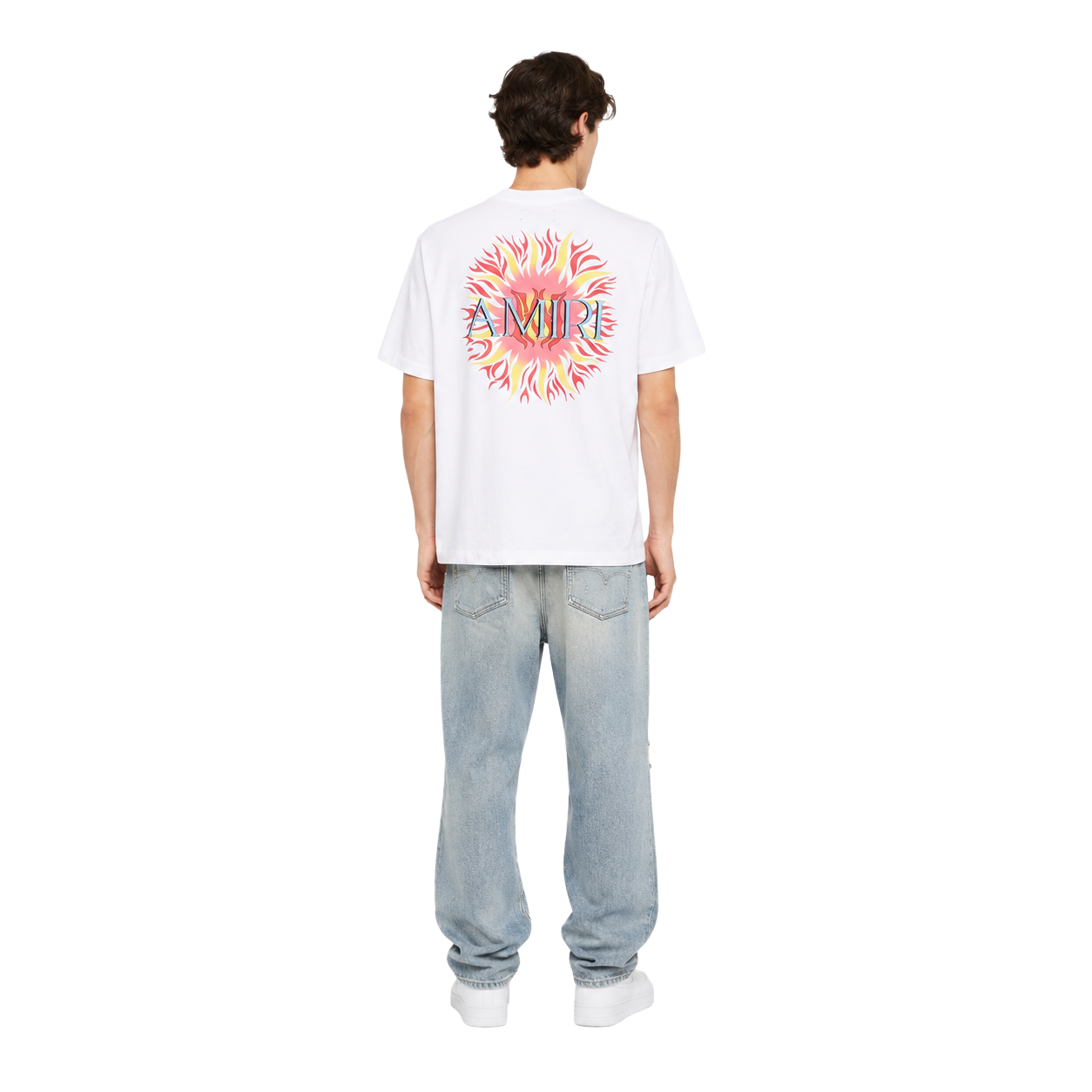 Amiri Man Sun Tee T-Shirts Tops White
