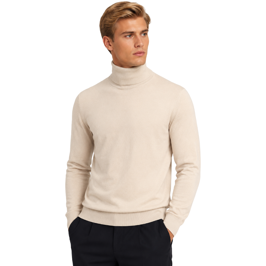 Alpha Studio Man Knit Ciclista Silk Cashmere Beige