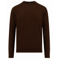 Alpha Studio Man Knit Crew Neck Silk Cashmere Brown