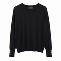 Alpha Studio Man Knit Crew Neck Bottoni Black
