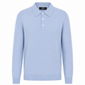Alpha Studio Man Polo Silk Cashmere Light Blue