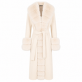 Loro Piana Fabric Woman Coat Pelliccia Beige
