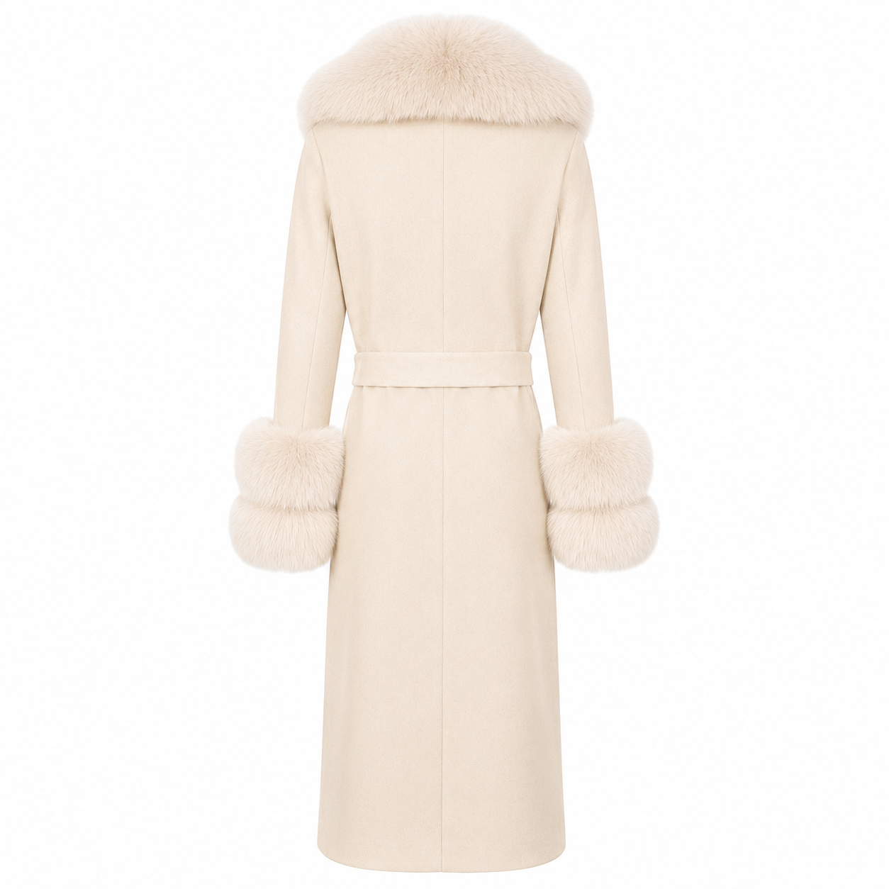 Loro Piana Fabric Woman Coat Pelliccia Beige