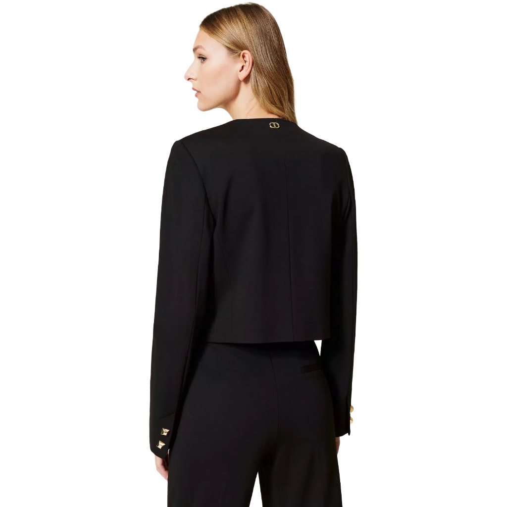 Twinset Woman Jacket Coreana Studded Black