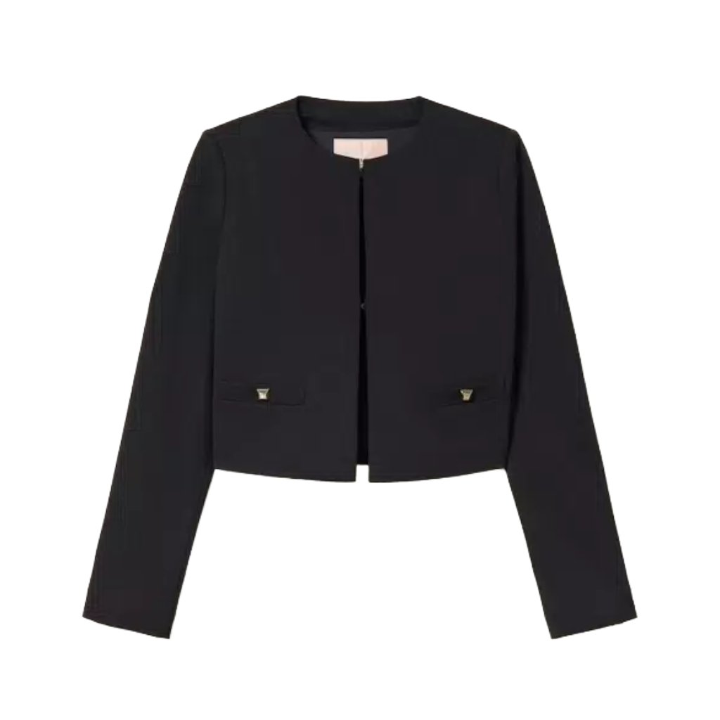 Twinset Woman Jacket Coreana Studded Black