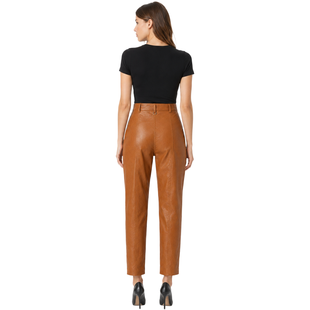 Twinset Woman Trousers Leather Brown