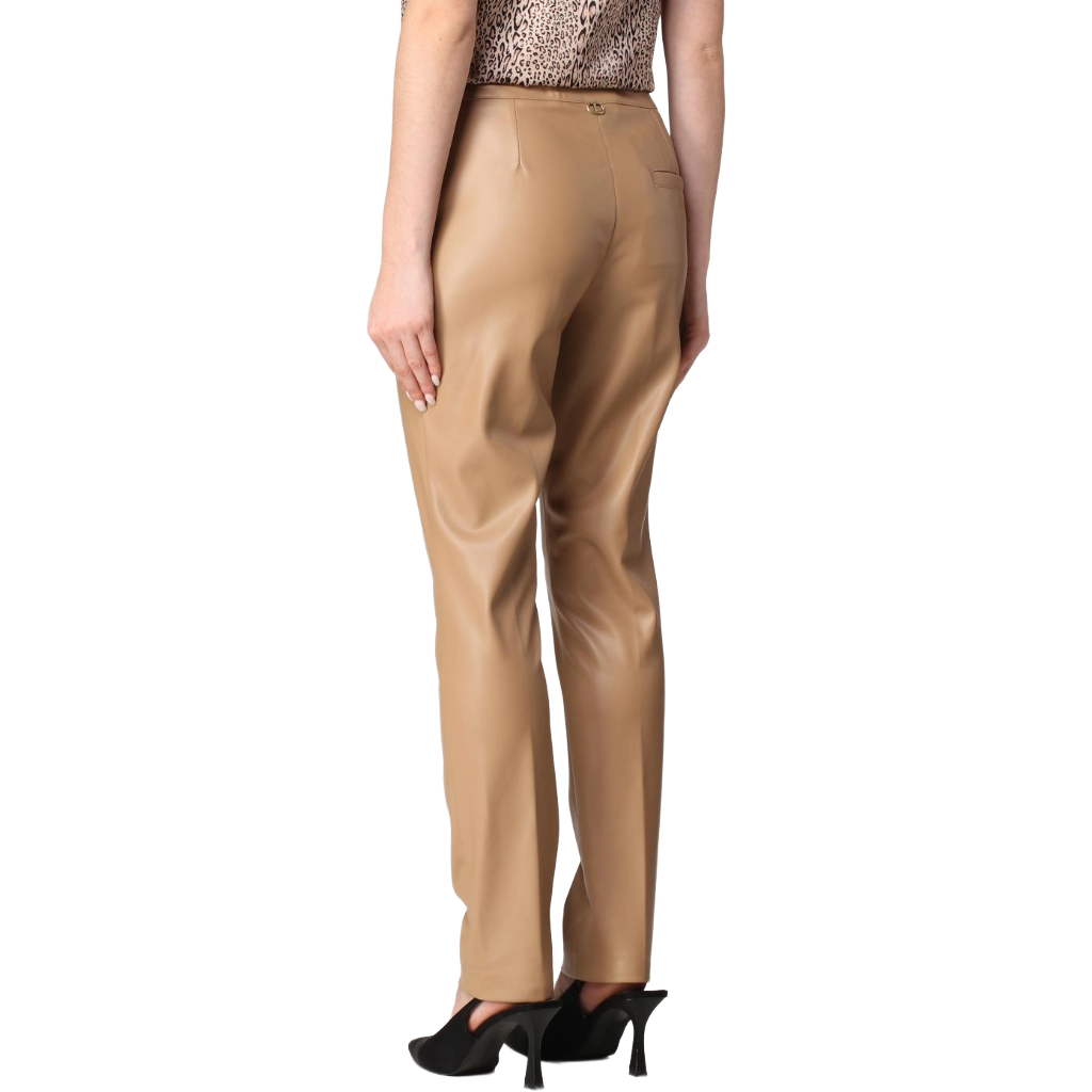 Twinset Woman Trousers Ecopelle Beige