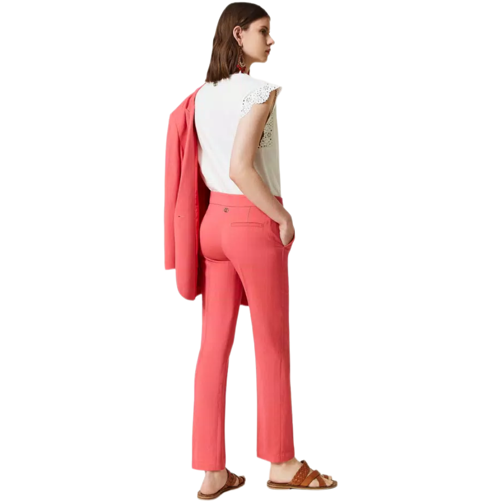 Twinset Woman Trousers Sigaretta Pink