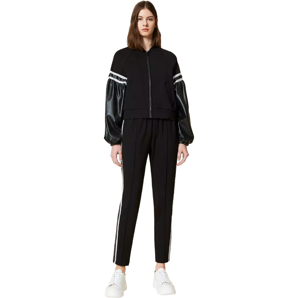 Twinset Woman Trousers Bande Laterali Black
