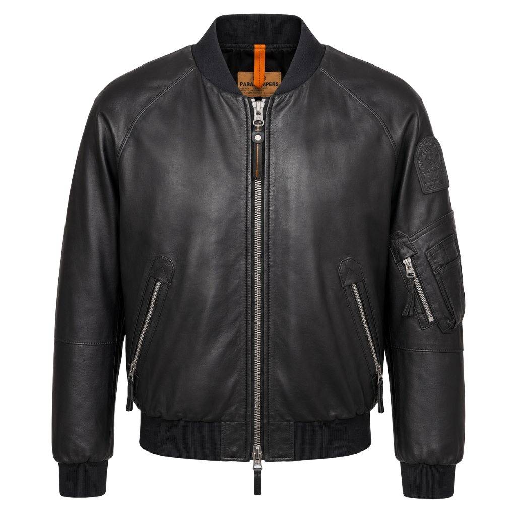 Parajumpers Damen Bomberjacke Faurel Leder Schwarz