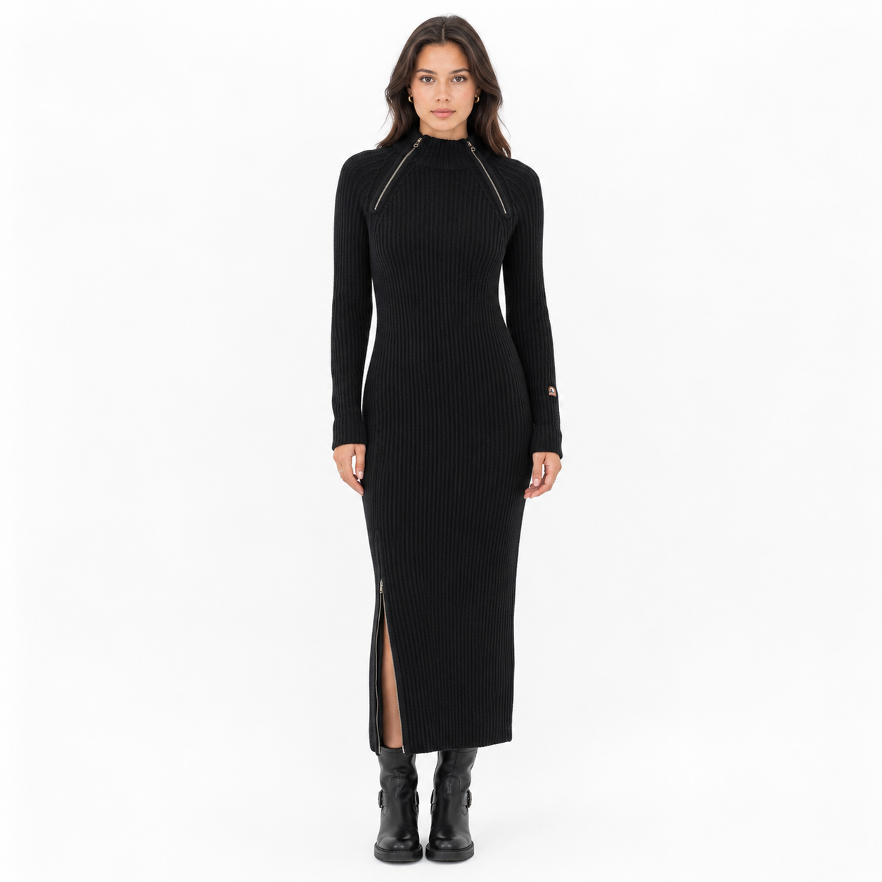 Parajumpers Woman Dress Rib Black