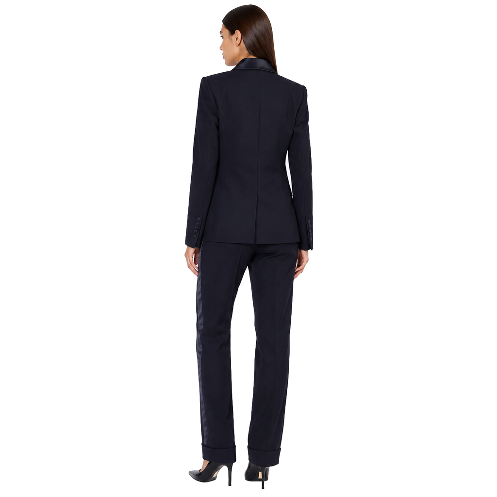 Loro Piana Fabric Woman Suit Double-Breasted Blue