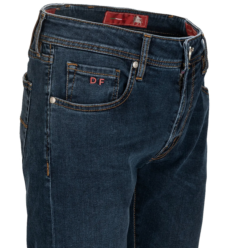 Tramarossa Man Navy Distressed r-elax Tobacco Jeans Blue