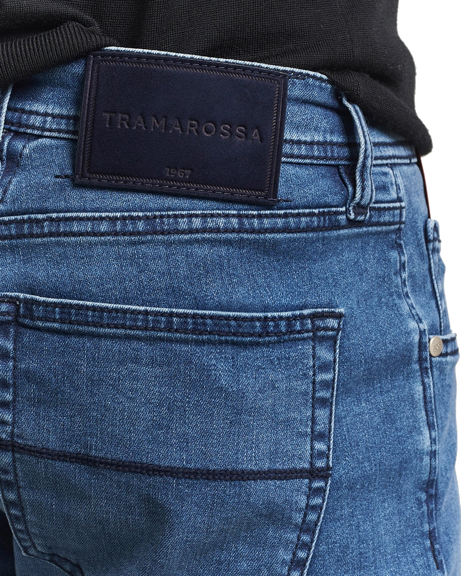 Tramarossa Man Leonardo Dbcs Sky Distressed Jeans Blue