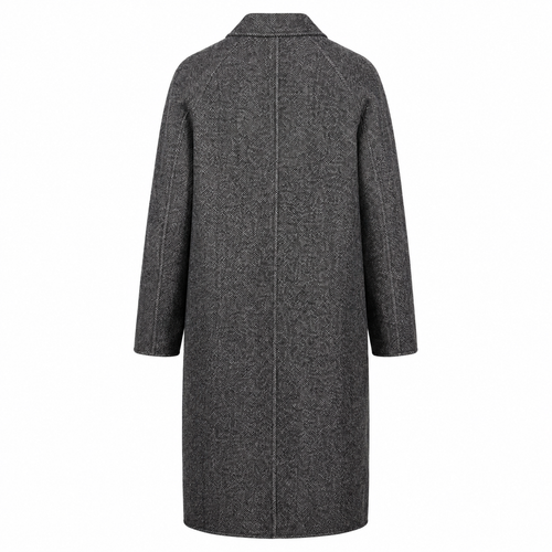 Alpha Studio Man Lapel Long Coats Grey