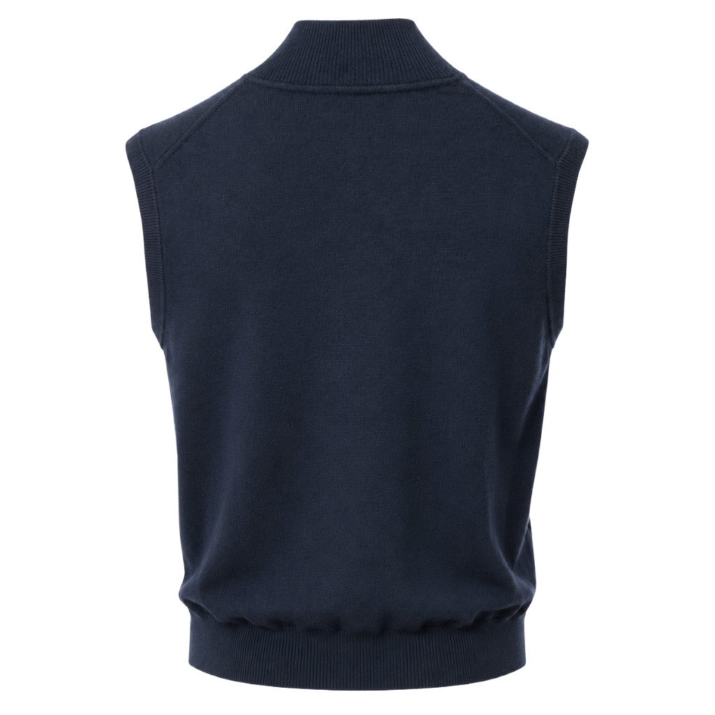 Alpha Studio Man Vest Zip Merinos Blue