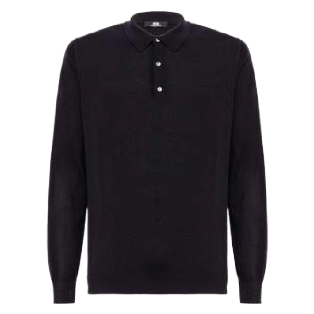Alpha Studio Man Polo Merinos Ultrafine Blue