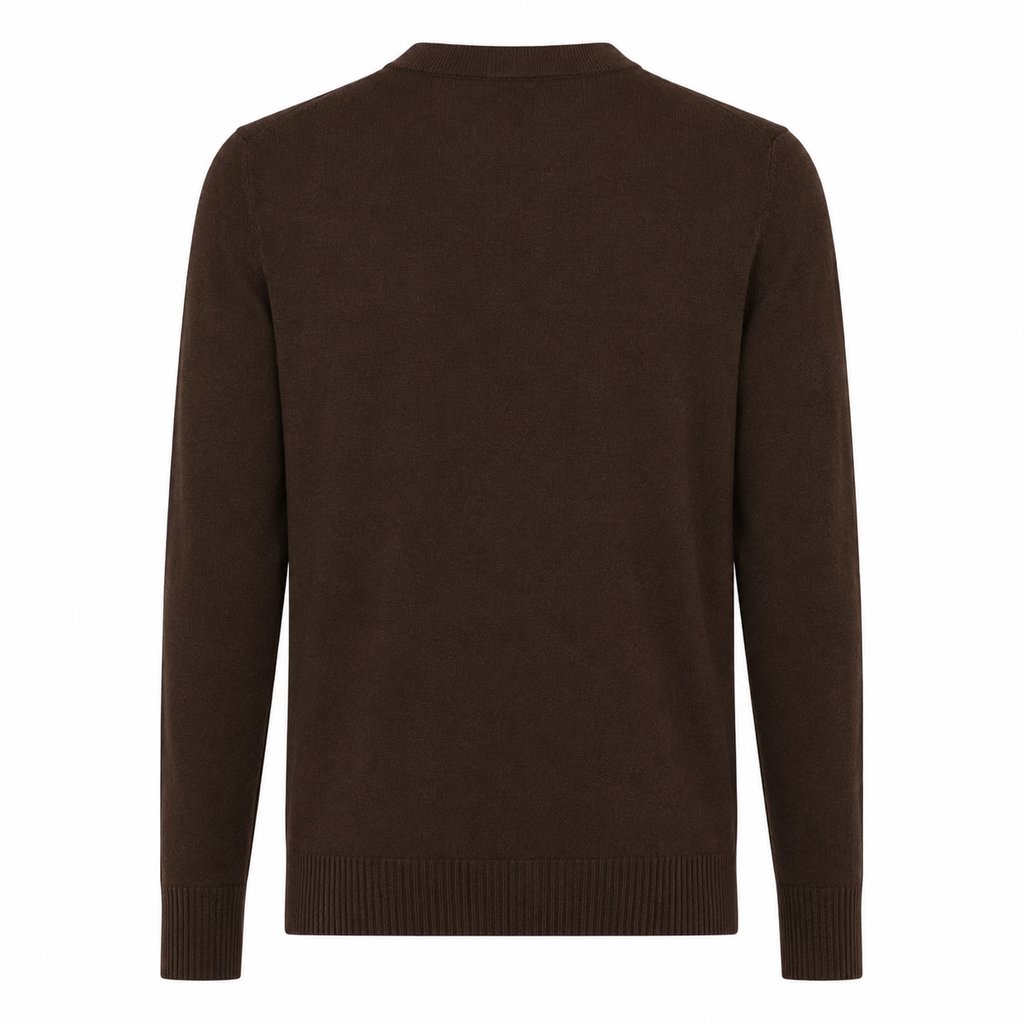 Alpha Studio Man Knit Gircollo Wool Merino Brown