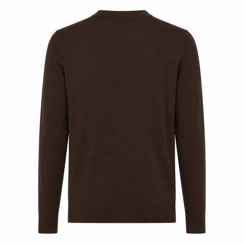 Alpha Studio Man Knit Gircollo Wool Merino Brown