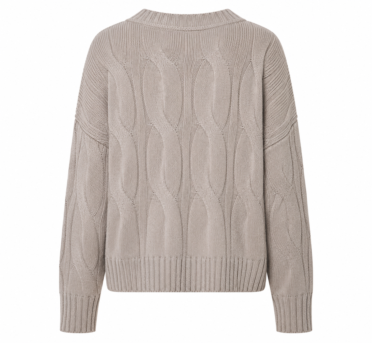 Alpha Studio Woman Boxy Weaving Sweaters Beige
