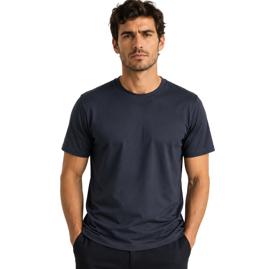Alpha Studio Man T-Shirt Jersey Stretch Short Blue