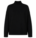 Alpha Studio Woman High Neck Coste Mix Sweaters Black