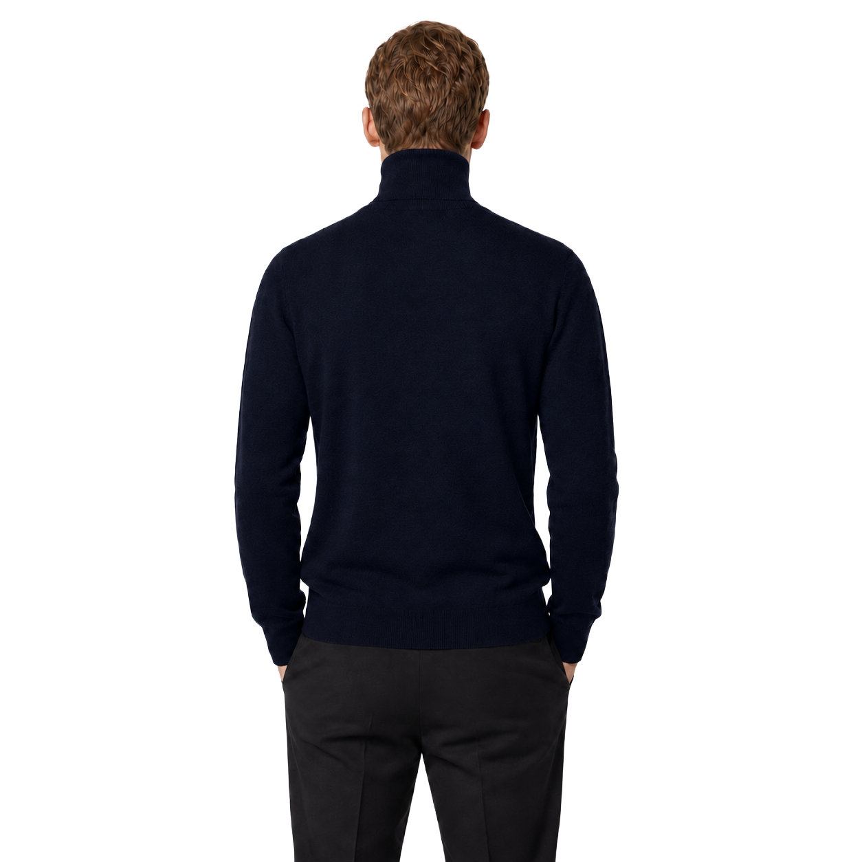 Alpha Studio Man Knit Ciclista High Neck Blue