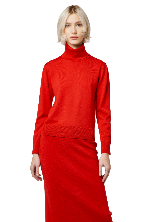 Alpha Studio Woman Turtleneck Timeless Red