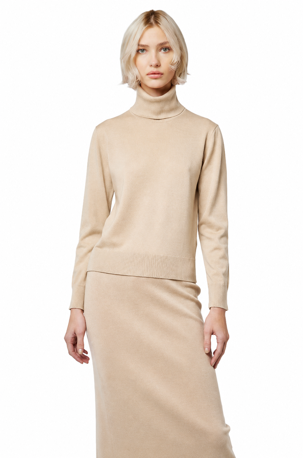 Alpha Studio Woman Turtleneck Timeless Beige