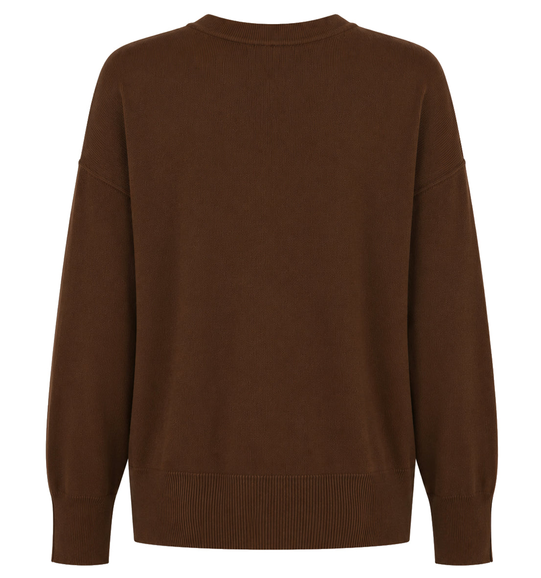 Alpha Studio Woman Crew Neck seta-cashmere Sweaters Brown
