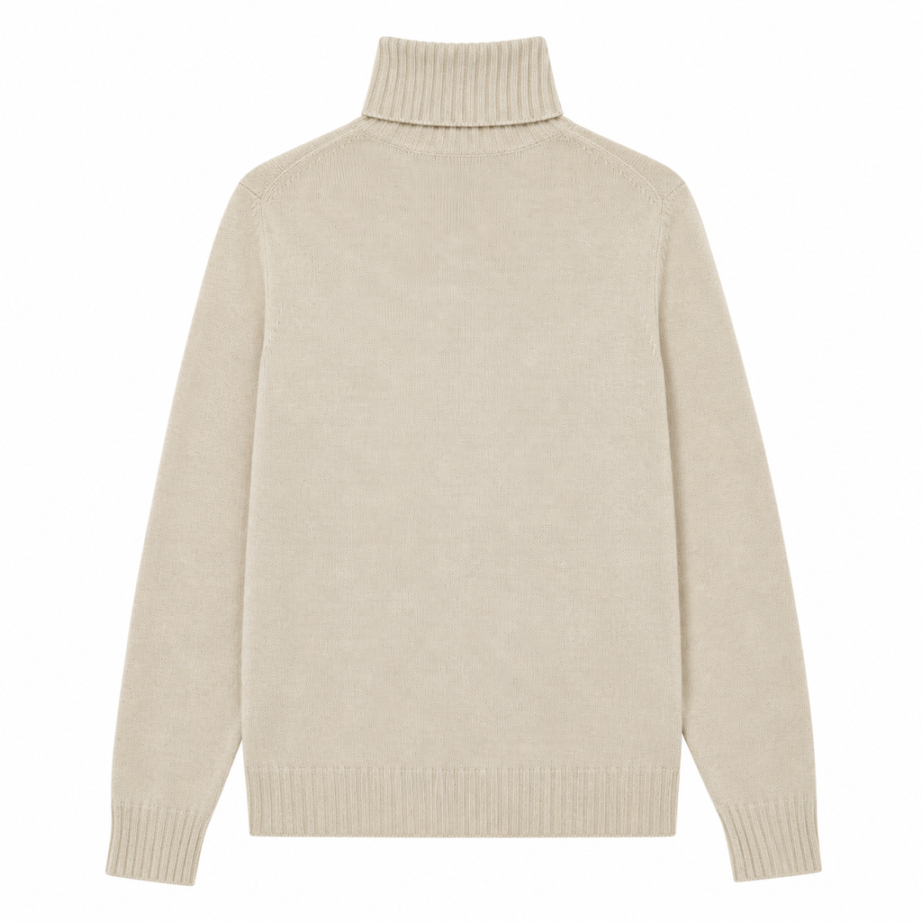 Alpha Studio Man Turtleneck Ribbed Beige