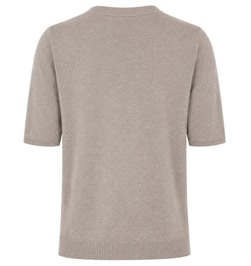 Alpha Studio Woman Crew Neck Gomito Coste Mix Sweaters Beige