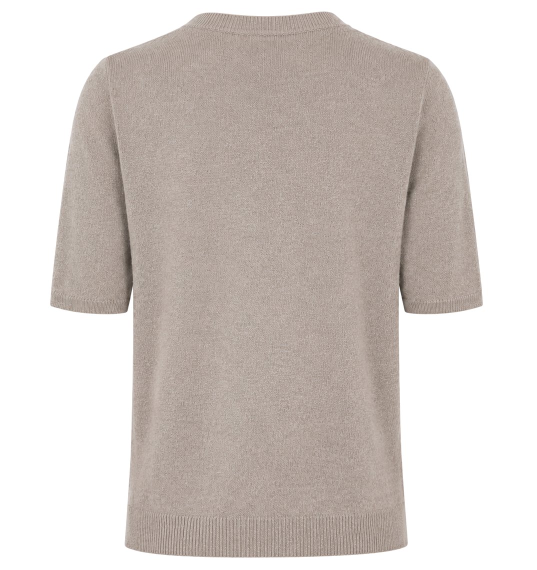 Alpha Studio Woman Crew Neck Gomito Coste Mix Sweaters Beige