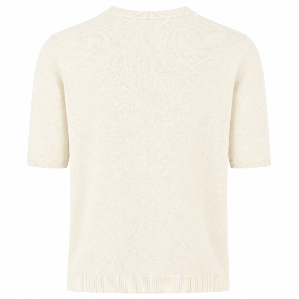 Alpha Studio Woman Crew Neck Gomito Coste Mix Sweaters White