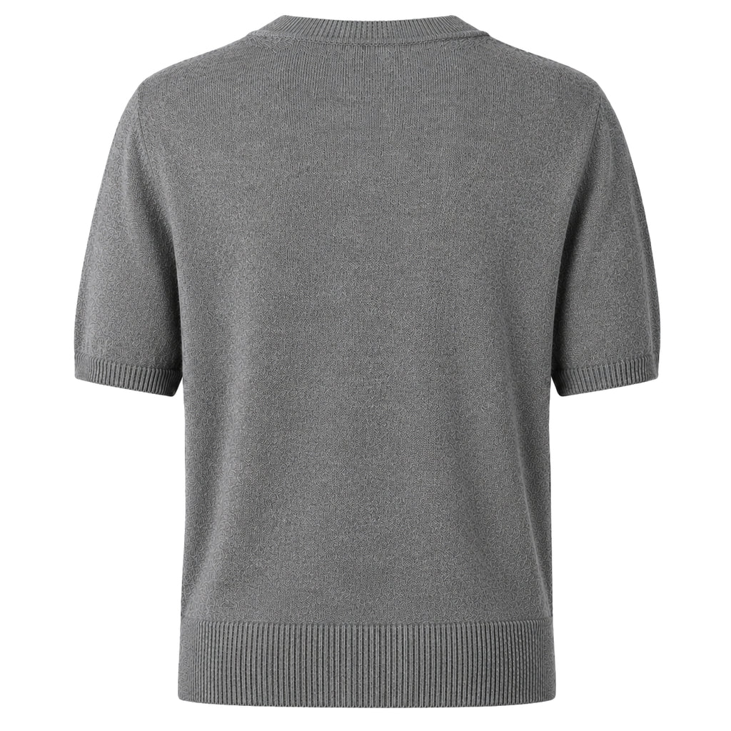 Alpha Studio Woman Crew Neck Cropped Retrò Sweaters Grey